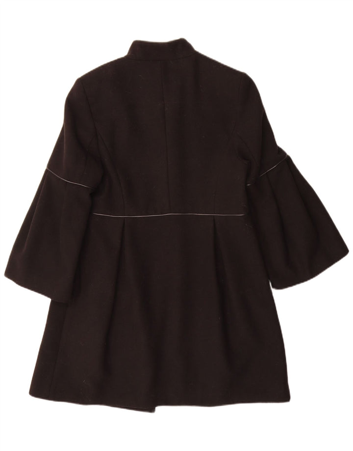 Byblos Womens Double Breasted Coat IT 44 Medium Black Acrylic