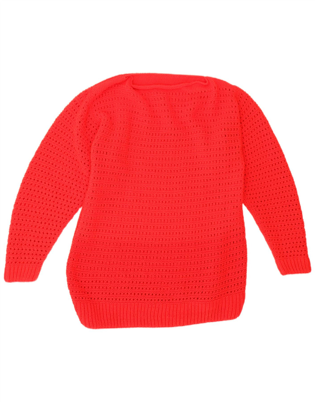 Vintage Mens Boat Neck Jumper Sweater UK 12 Medium Red