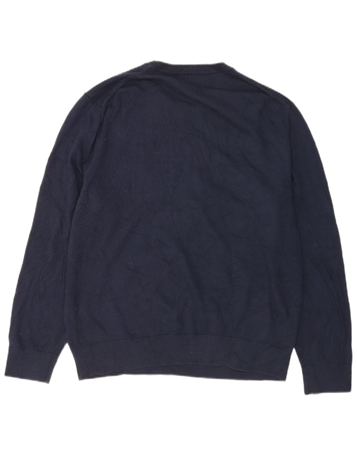 Nautica Mens Crew Neck Jumper Sweater Large Navy Blue