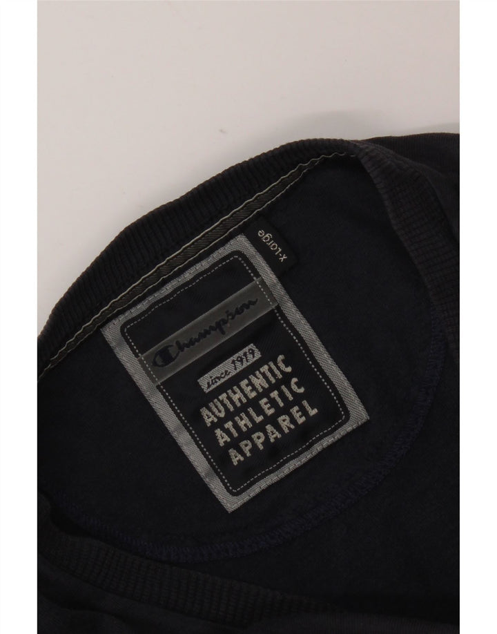 Champion Mens Top Long Sleeve XL Navy Blue