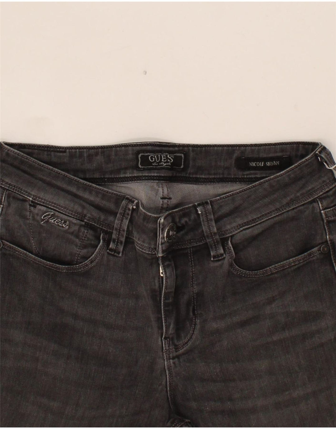 GUESS Womens Nicole Skinny Jeans W28 L27 Grey Vintage Guess and Second-Hand Guess from Messina Hembry 