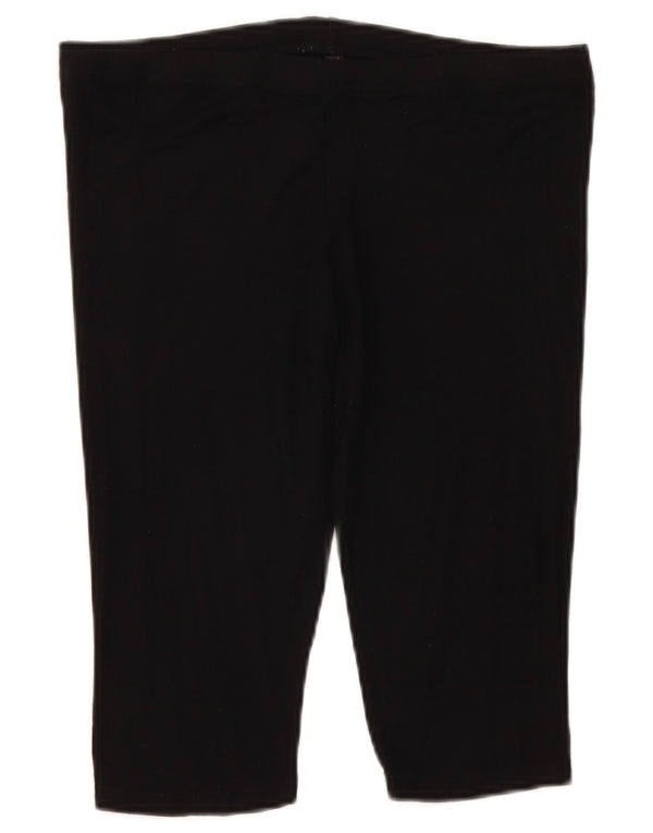 Topshop Womens Capri Leggings UK 12 Medium Black Viscose