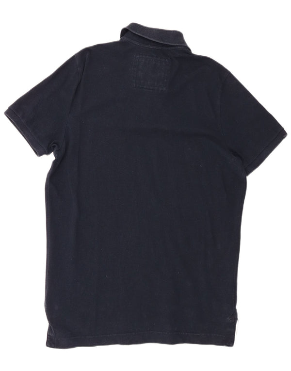 Abercrombie & Fitch Mens Muscle Polo Shirt 2XL Navy Blue Cotton