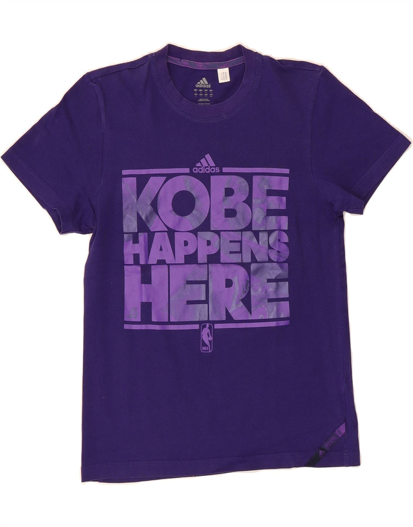 ADIDAS Mens Sacramento Kings Graphic T-Shirt Top Small Purple Vintage Adidas and Second-Hand Adidas from Messina Hembry 