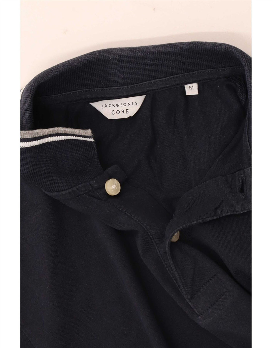 Jack & Jones Mens Polo Shirt Medium Navy Blue