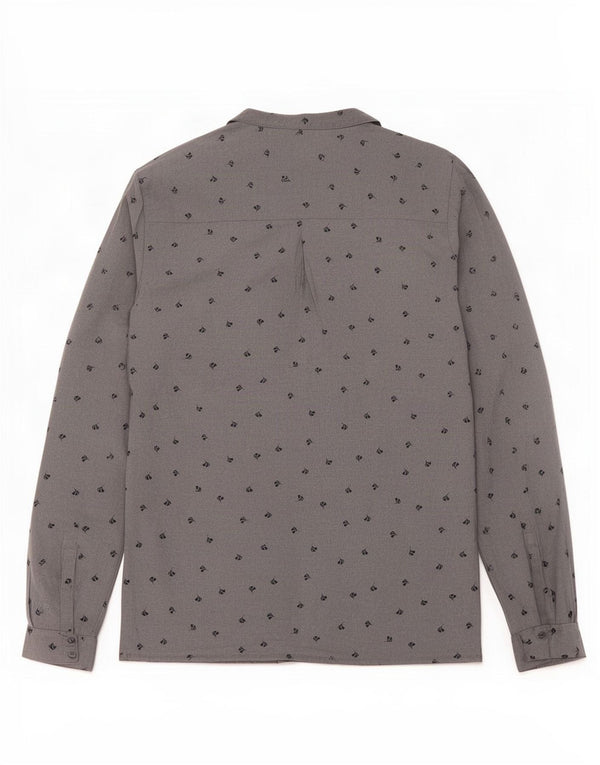 Rohan Womens Shirt Blouse UK 10 Small Grey Floral Polyester