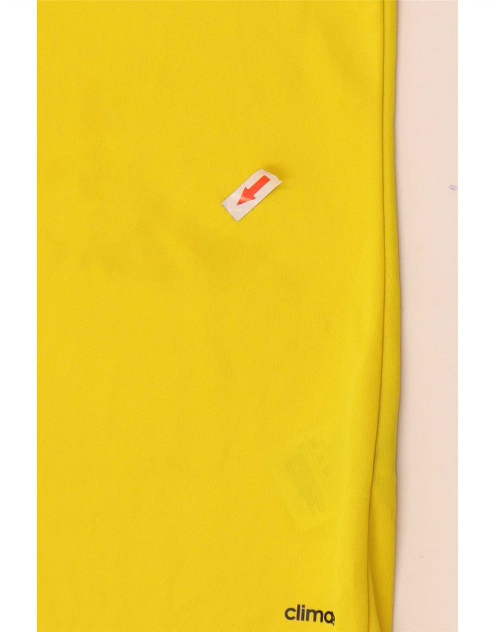 Adidas Mens Climalite T-Shirt Top Small Yellow Polyester