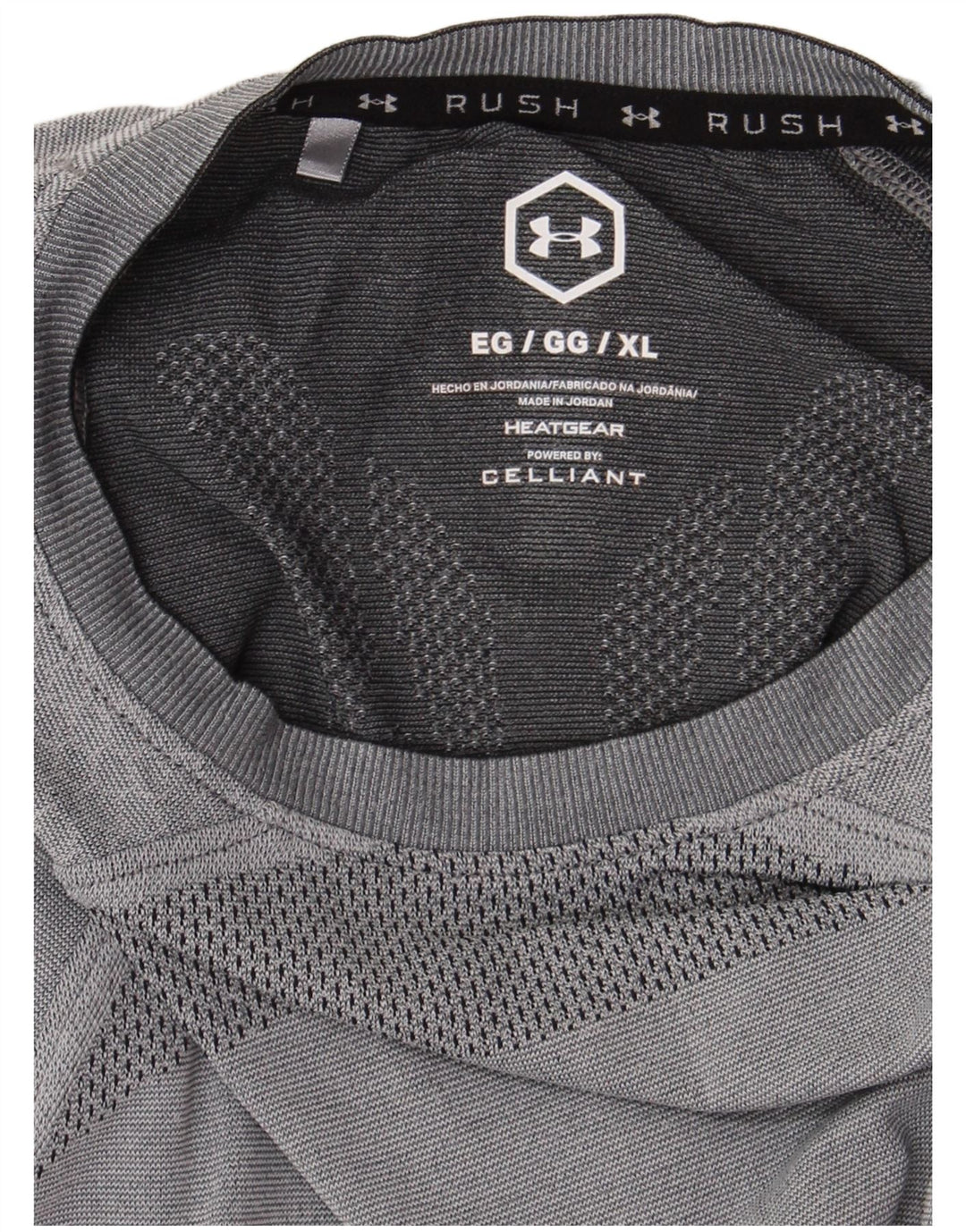 Under Armour Mens Heat Gear T-Shirt Top XL Grey