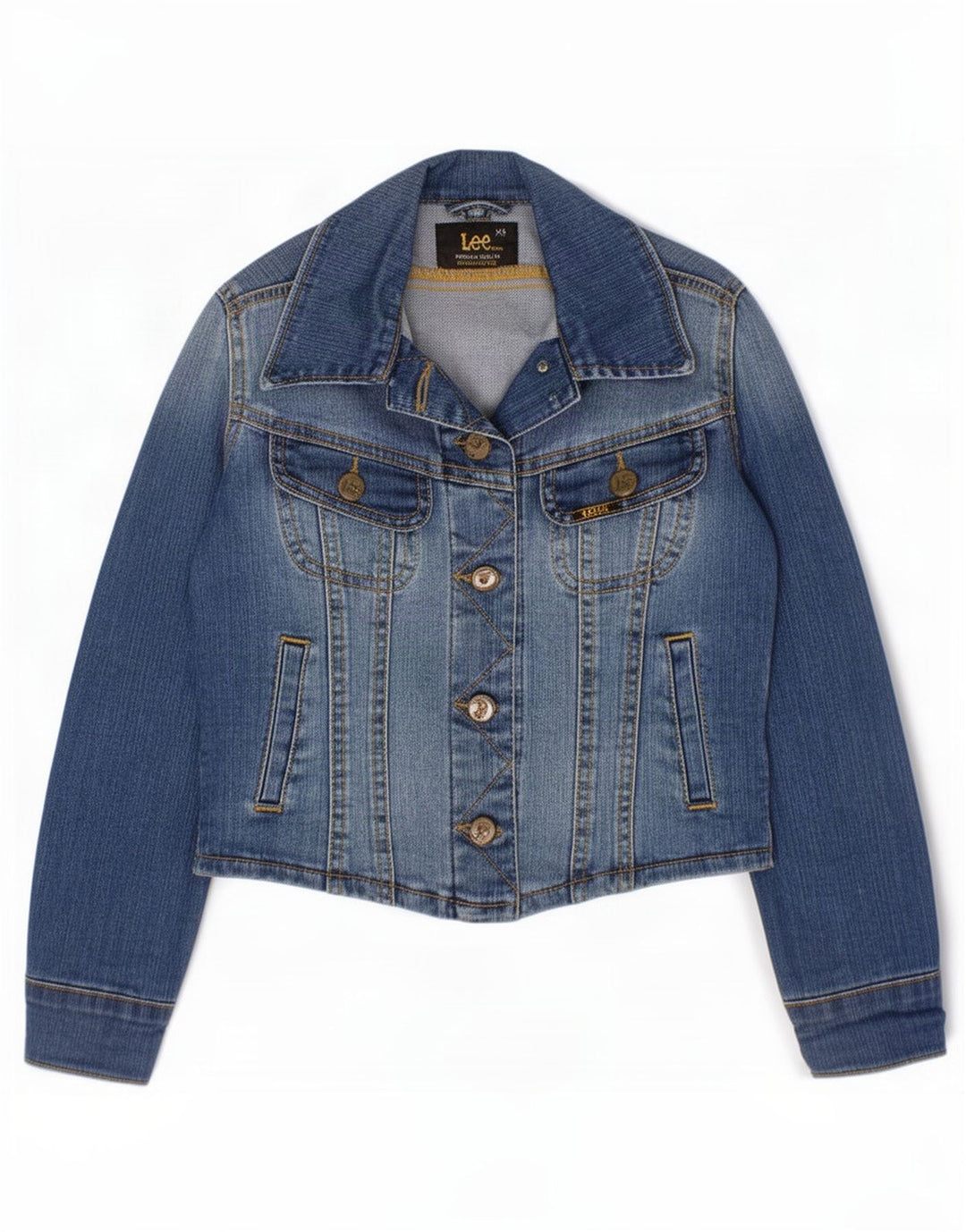Lee Girls Denim Jacket 7-8 Years XS Blue Cotton