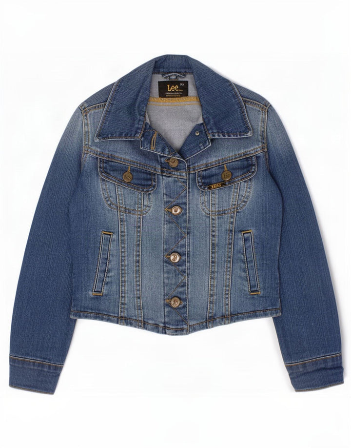 Lee Girls Denim Jacket 7-8 Years XS Blue Cotton