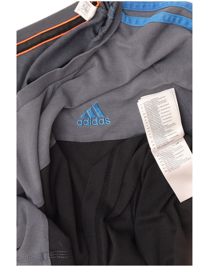Adidas Mens T-Shirt Top Medium Black Colourblock Cotton