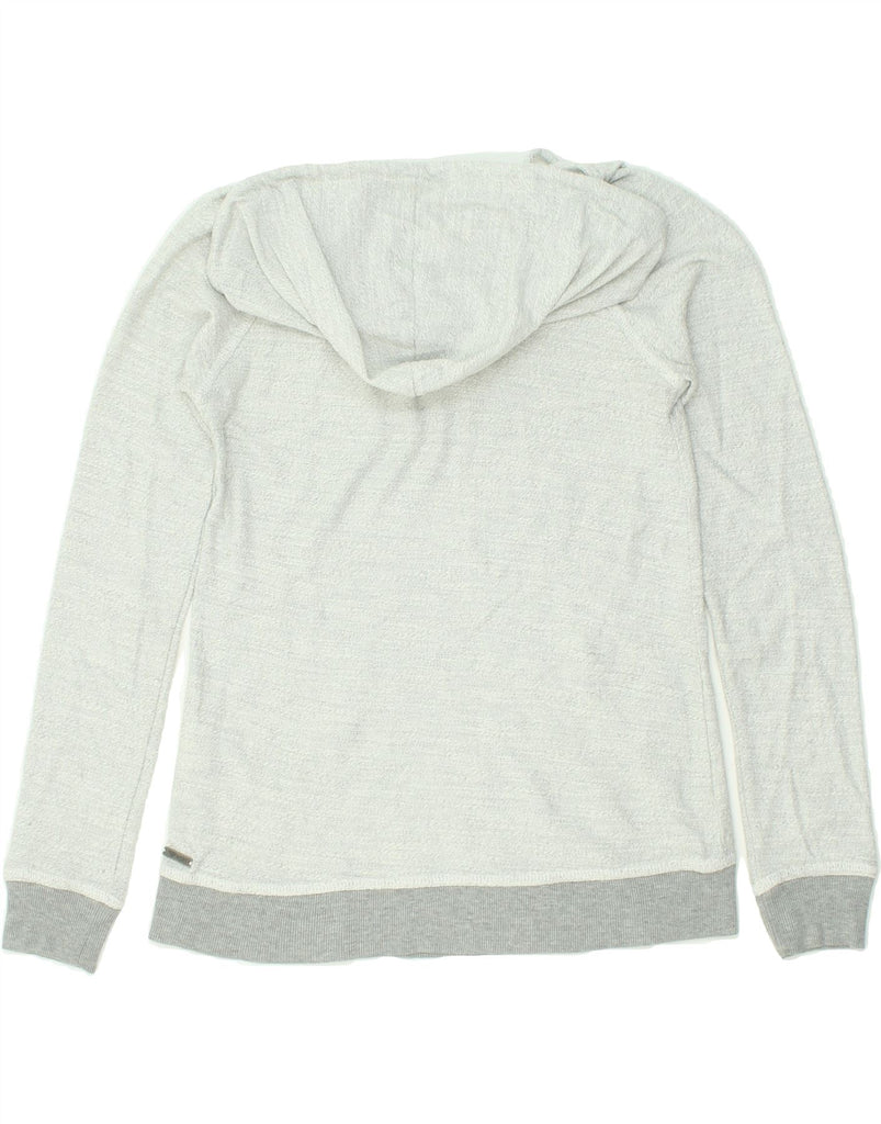 ROXY Womens Hoodie Jumper UK 12 Medium Grey Cotton | Vintage Roxy | Thrift | Second-Hand Roxy | Used Clothing | Messina Hembry 