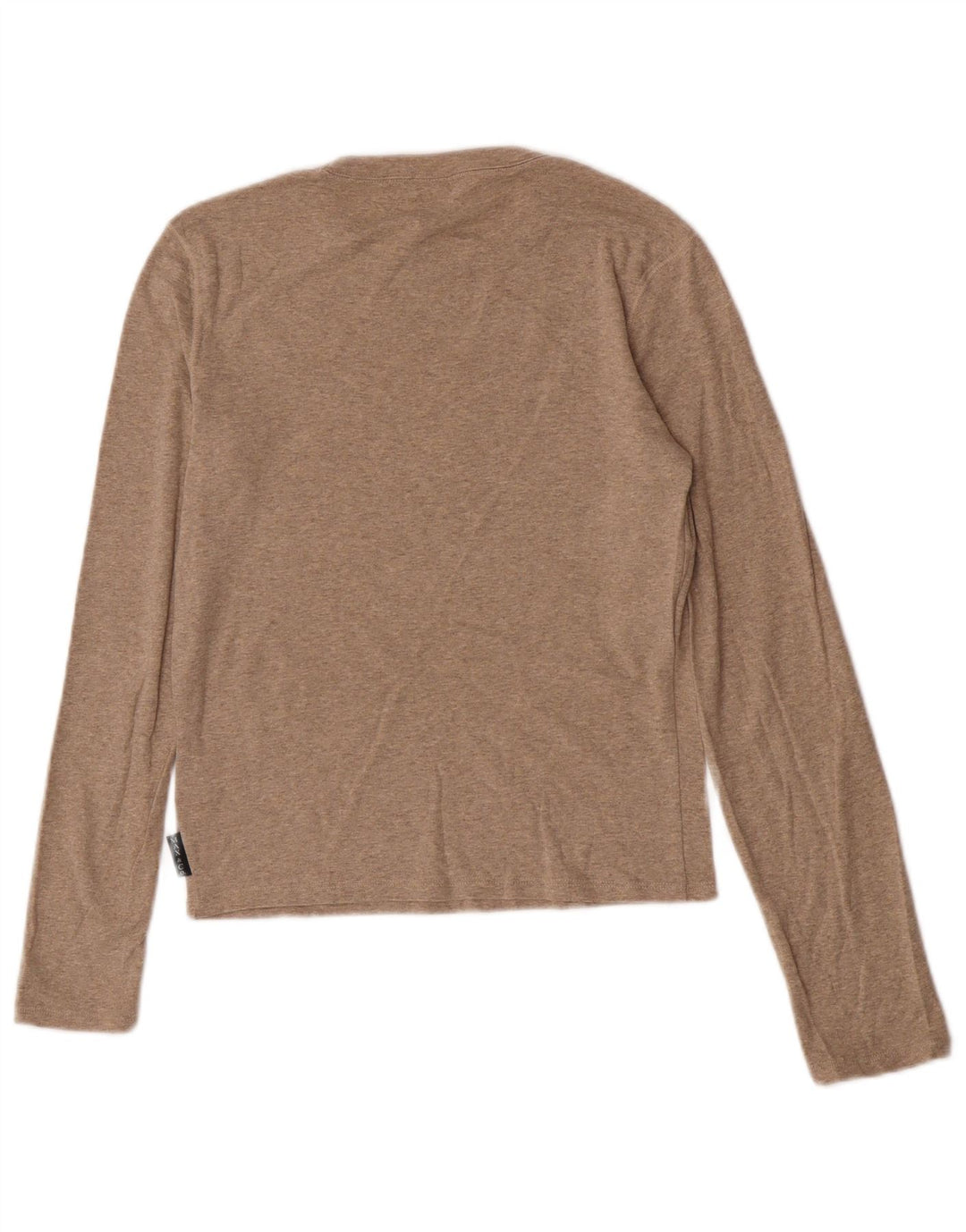 Max & Co. Womens Top Long Sleeve UK 14 Large Beige Cotton