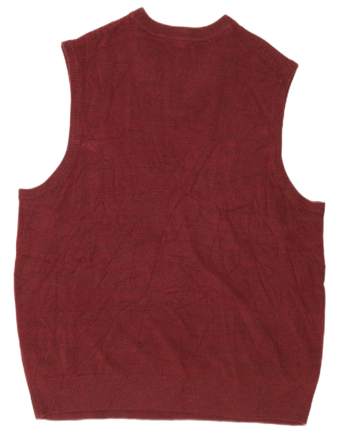 DOCKERS Mens Vest Tank Top 2XL Burgundy Check Acrylic