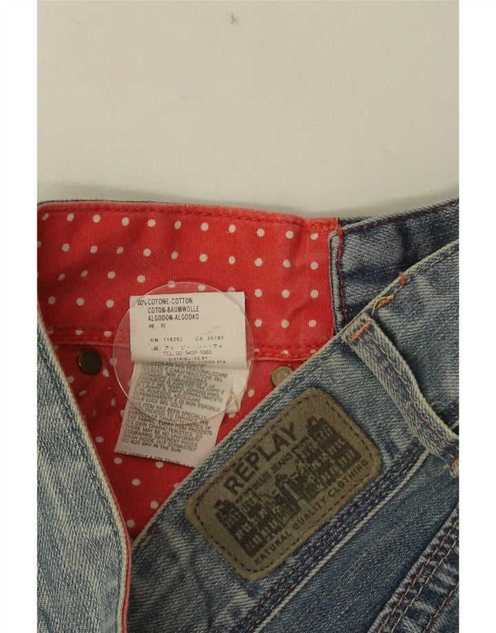 Replay Womens Low Waist Bootcut Jeans W25 L32 Blue Cotton