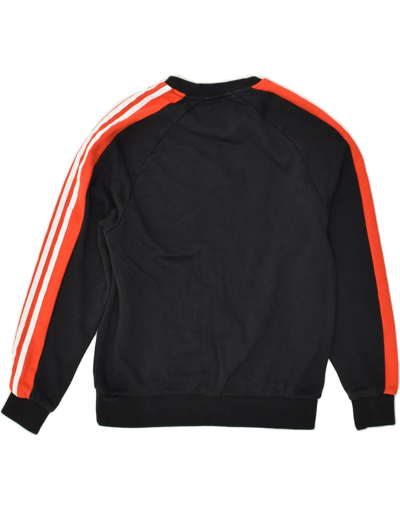 ADIDAS Womens Oversized Sweatshirt Jumper UK 8 Small Black Cotton | Vintage Adidas | Thrift | Second-Hand Adidas | Used Clothing | Messina Hembry 