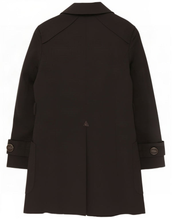 Zara Mens Trench Coat UK 40 Large Black Cotton