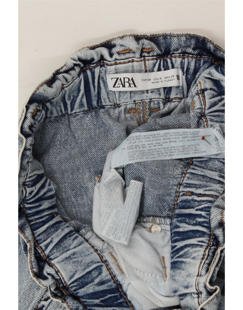 ZARA Womens High Rise Tapered Cropped Jeans EU 38 Small W28 L24 Blue Vintage Zara and Second-Hand Zara from Messina Hembry 