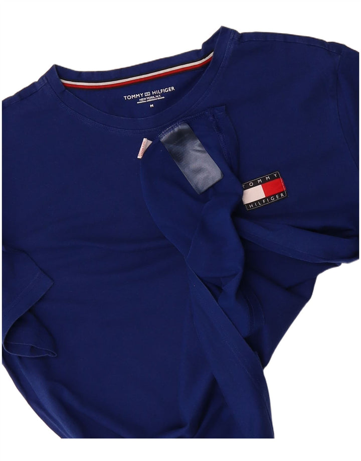 TOMMY HILFIGER Mens T-Shirt Top Medium Blue Cotton