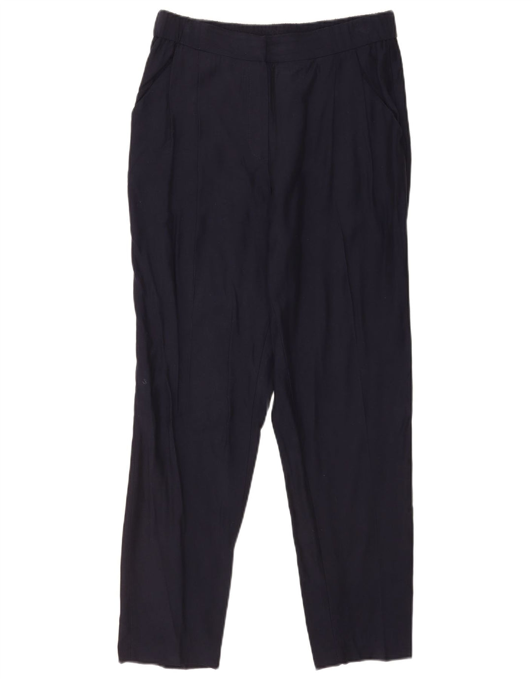 Massimo Dutti Womens Straight Chino Trousers EU 40 Medium W30 L29 Navy Blue