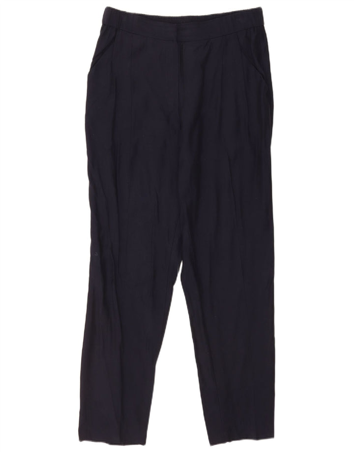 Massimo Dutti Womens Straight Chino Trousers EU 40 Medium W30 L29 Navy Blue