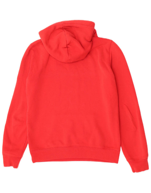 Jack Wills Womens Graphic Loose Fit Hoodie Jumper UK 10 Small Red Cotton