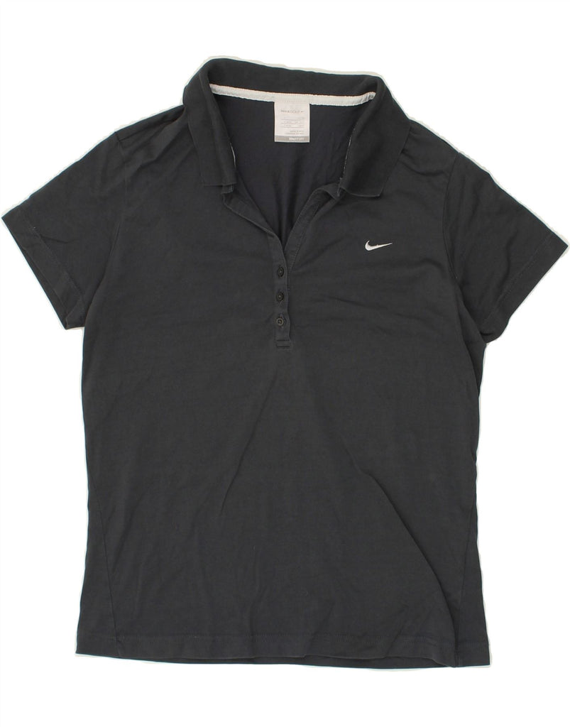 NIKE Womens Polo Shirt UK 14/16 Large Black Cotton Vintage Nike and Second-Hand Nike from Messina Hembry 