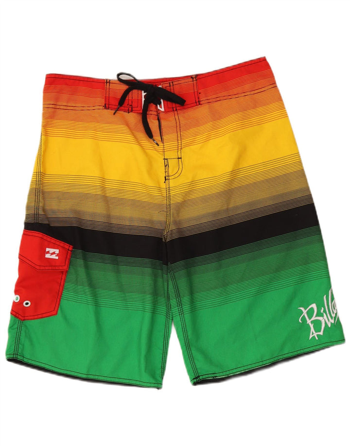 Billabong Mens Graphic Swimming Shorts Large Multicoloured Striped
