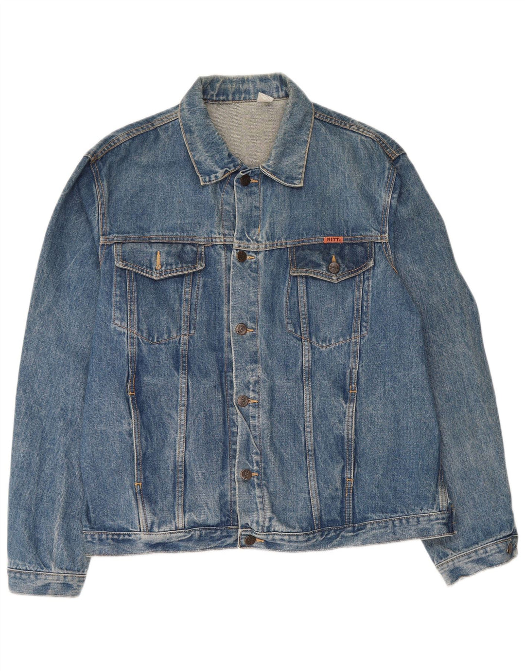 Ritt Mens Denim Jacket UK 40 Large Blue Cotton