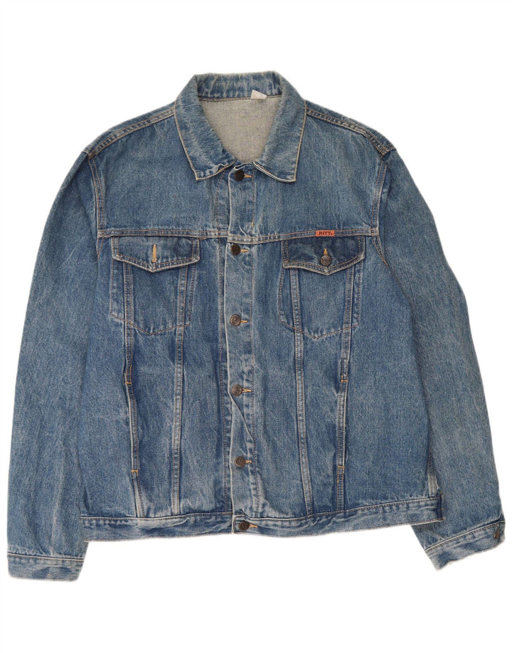 Ritt Mens Denim Jacket UK 40 Large Blue Cotton