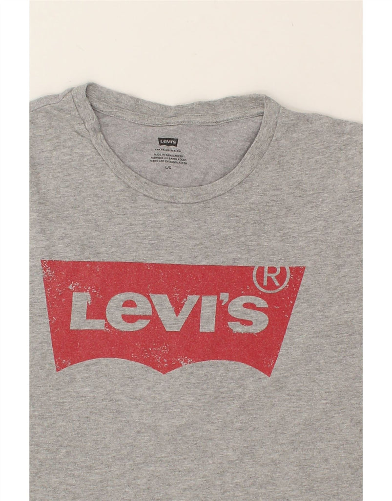 LEVI'S Mens Graphic T-Shirt Top Large Grey Cotton | Vintage Levi's | Thrift | Second-Hand Levi's | Used Clothing | Messina Hembry 