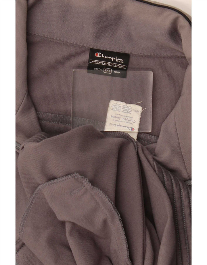 Champion Mens Tracksuit Top Jacket 2XL Grey Polyester