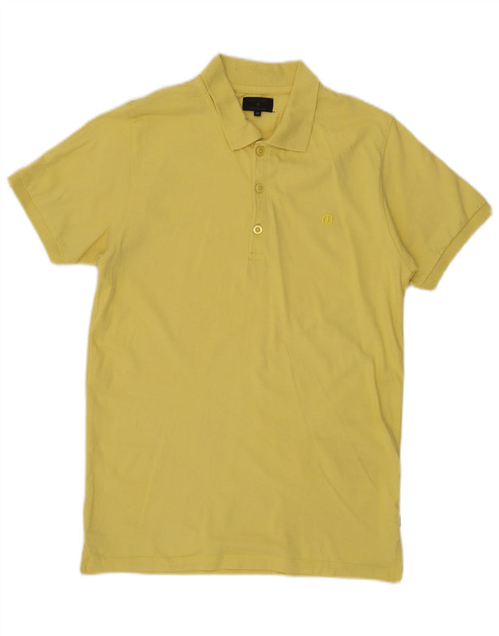 Jack & Jones Mens Polo Shirt Medium Yellow Cotton