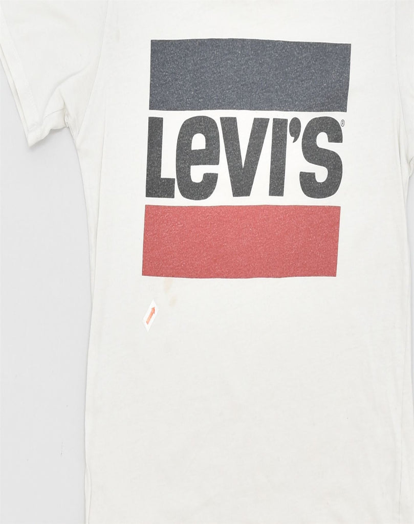 LEVI'S Mens Graphic T-Shirt Top XS Off White | Vintage | Thrift | Second-Hand | Used Clothing | Messina Hembry 