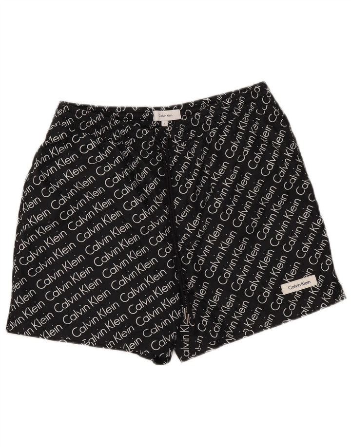 Calvin Klein Mens Graphic Swimming Shorts Large  Black Polyester