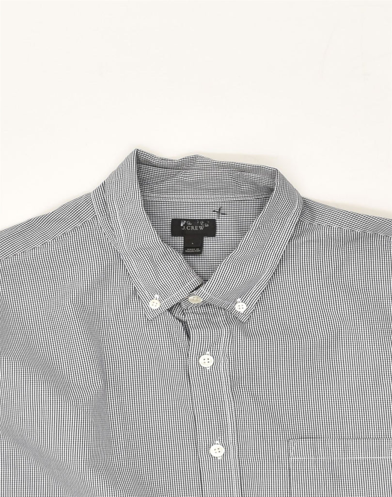 J. CREW Mens Shirt Large Grey Gingham Cotton | Vintage J. Crew | Thrift | Second-Hand J. Crew | Used Clothing | Messina Hembry 