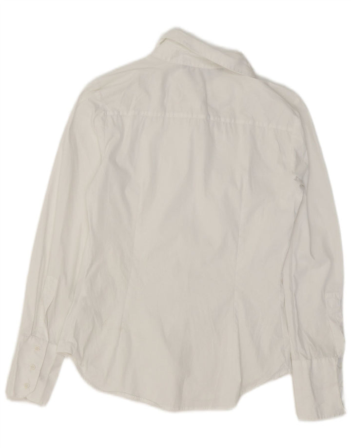 ZARA Womens Formal Shirt UK 10 Small White Cotton