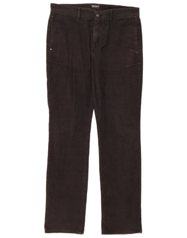 Timberland Mens Slim Corduroy Trousers W33 L34 Black Cotton