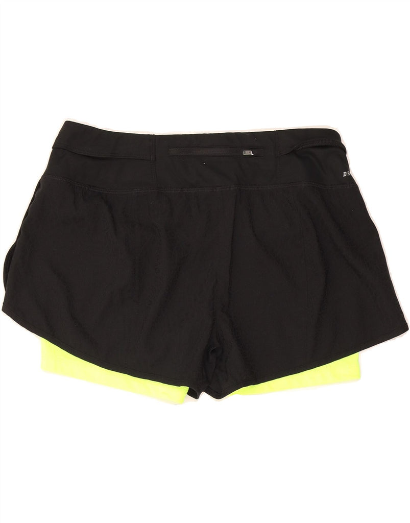 NIKE Womens Dri Fit Low Waist Sport Shorts UK 14 Medium  Black Colourblock Vintage Nike and Second-Hand Nike from Messina Hembry 