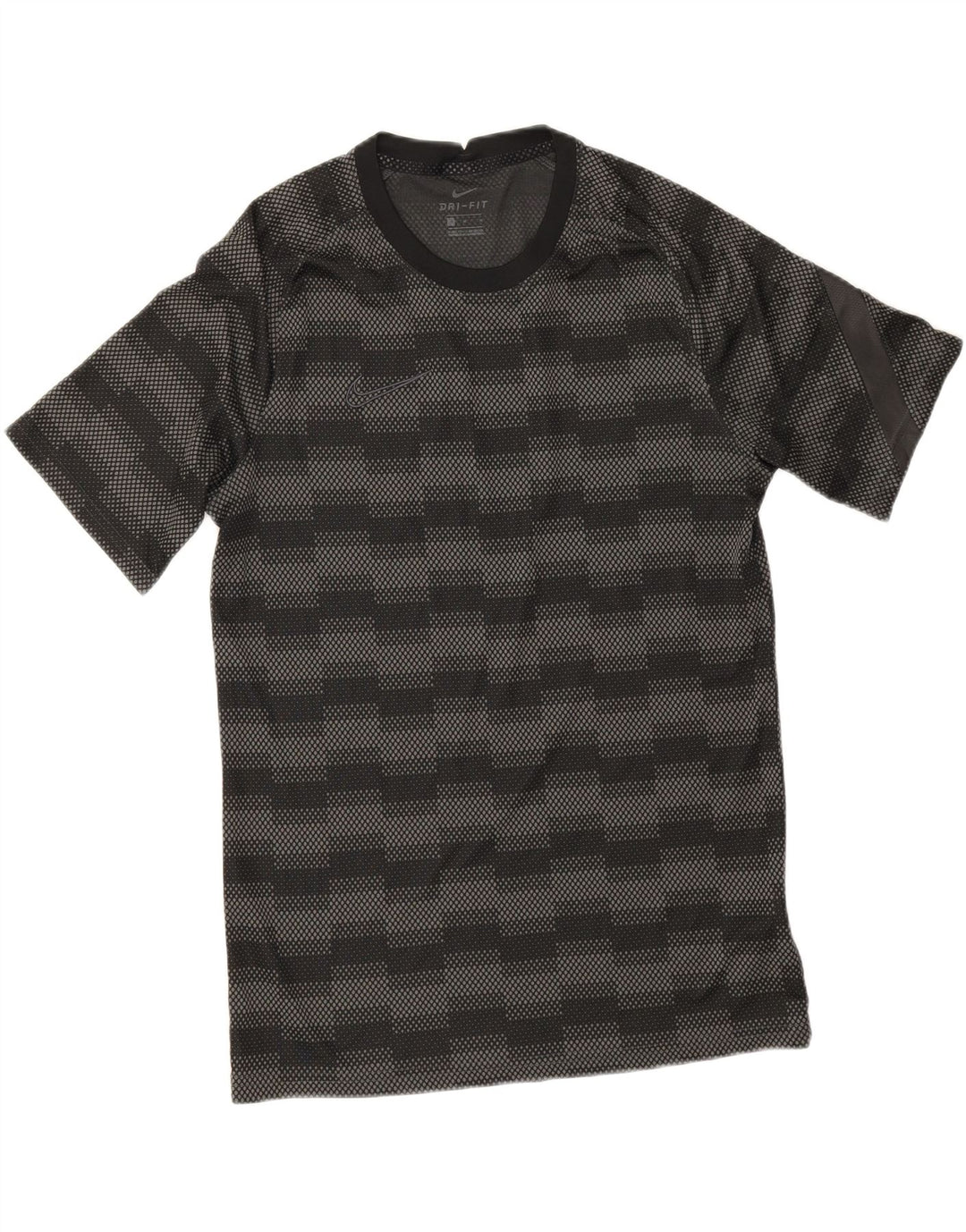 Nike Mens Dri Fit T-Shirt Top Medium Black Geometric Polyester