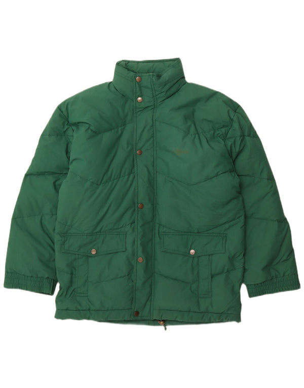 Brugi Mens Hooded Padded Jacket IT 50 Large Green