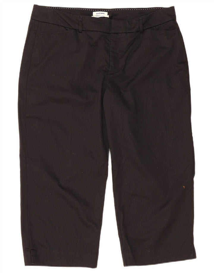 DOCKERS Womens Curvy Mid Rise Capri Trousers US 16 2XL W36 L21 Black