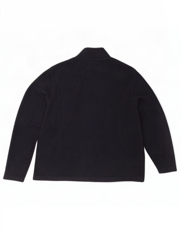 Marks & Spencer Womens Fleece Jacket UK 20 2XL Navy Blue Polyester