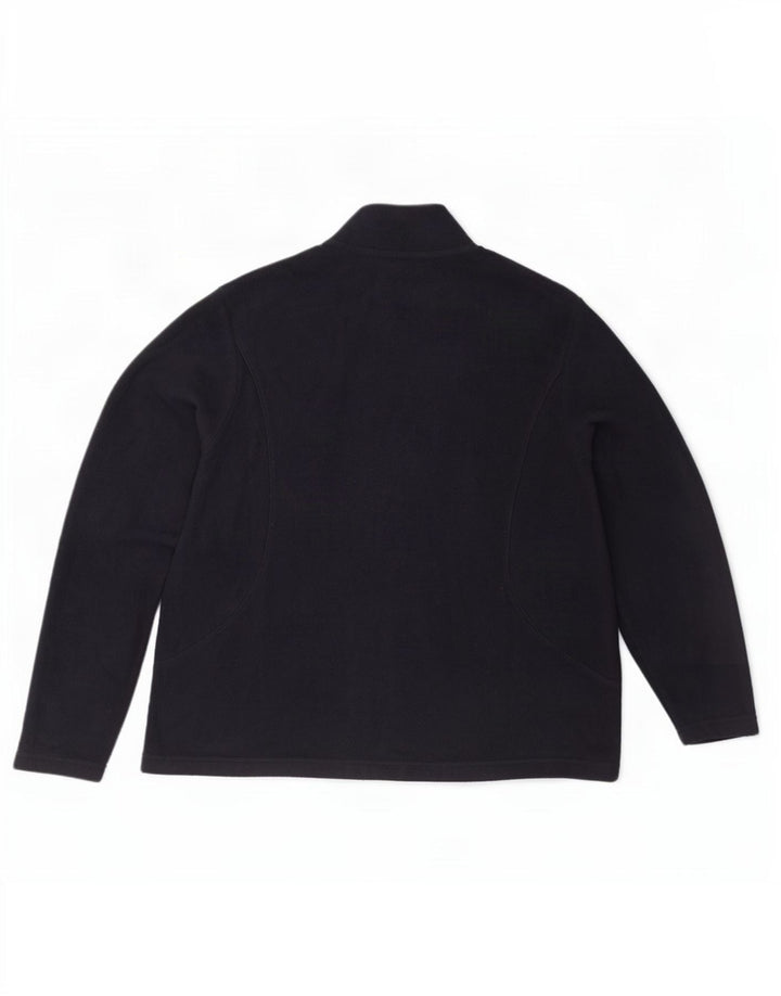 Marks & Spencer Womens Fleece Jacket UK 20 2XL Navy Blue Polyester