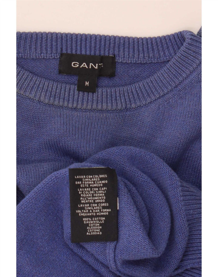 Gant Mens Crew Neck Jumper Sweater Medium Blue Cotton