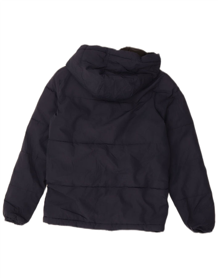 Jack & Jones Boys Graphic Hooded Padded Jacket 11-12 Years Navy Blue