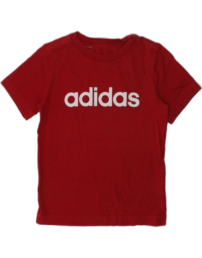 ADIDAS Boys Graphic T-Shirt Top 5-6 Years Red Cotton | Vintage Adidas | Thrift | Second-Hand Adidas | Used Clothing | Messina Hembry 