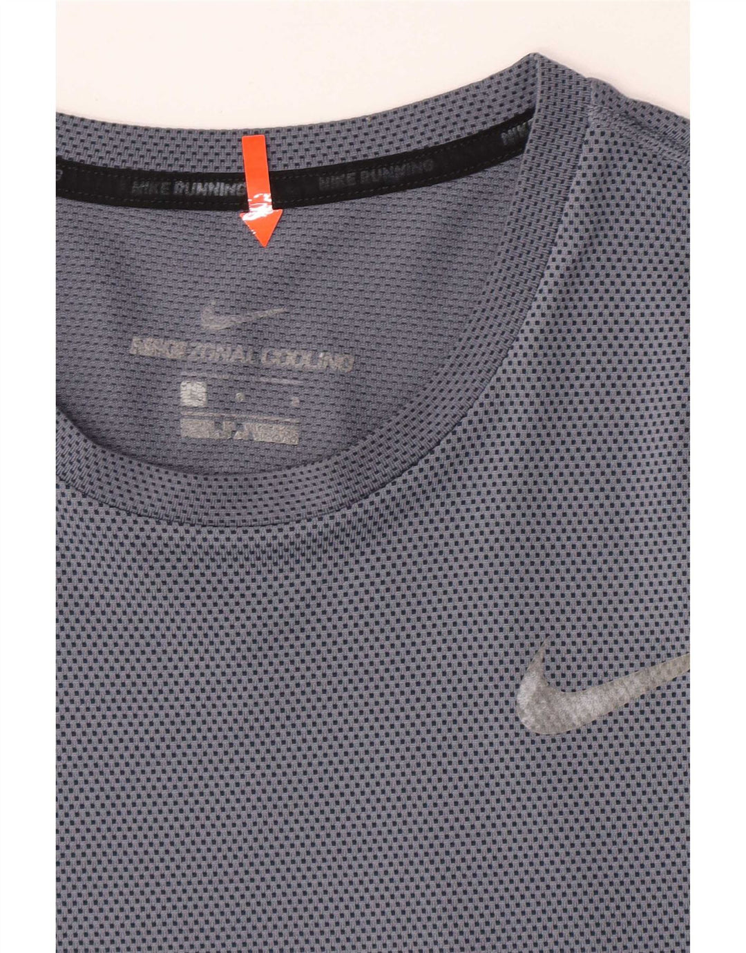 Nike Mens Short Sleeve T-Shirt Top Large Blue Flecked Polyester