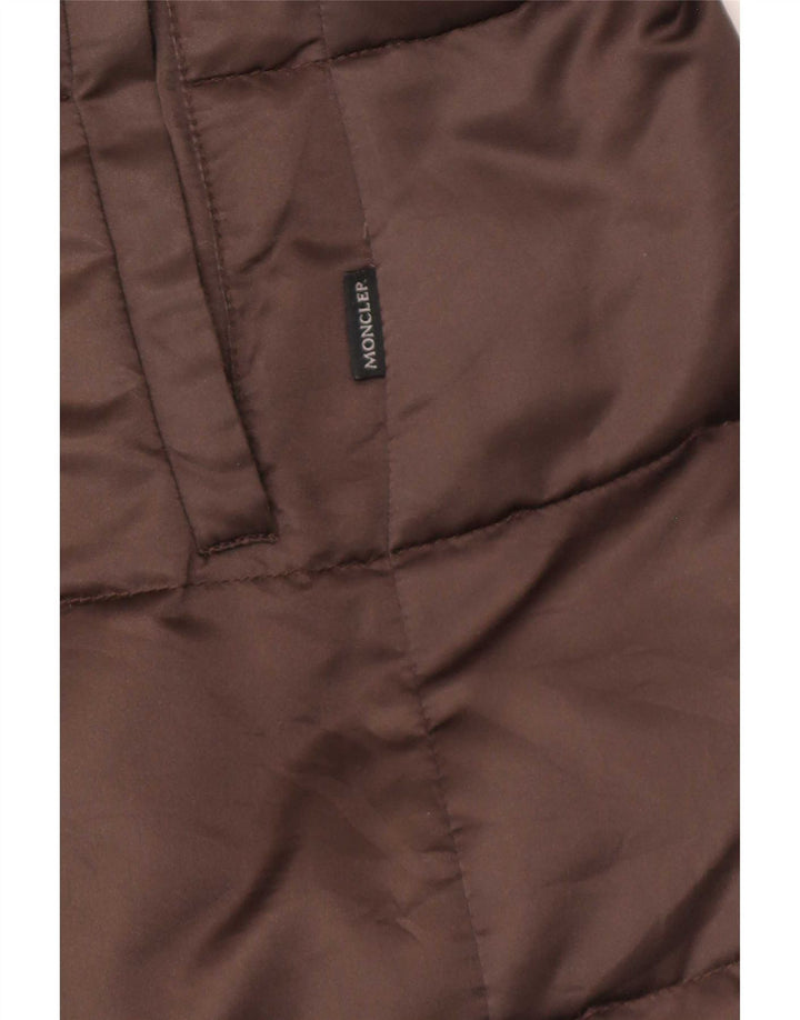 Moncler Womens Padded Coat Size 3 Large Brown