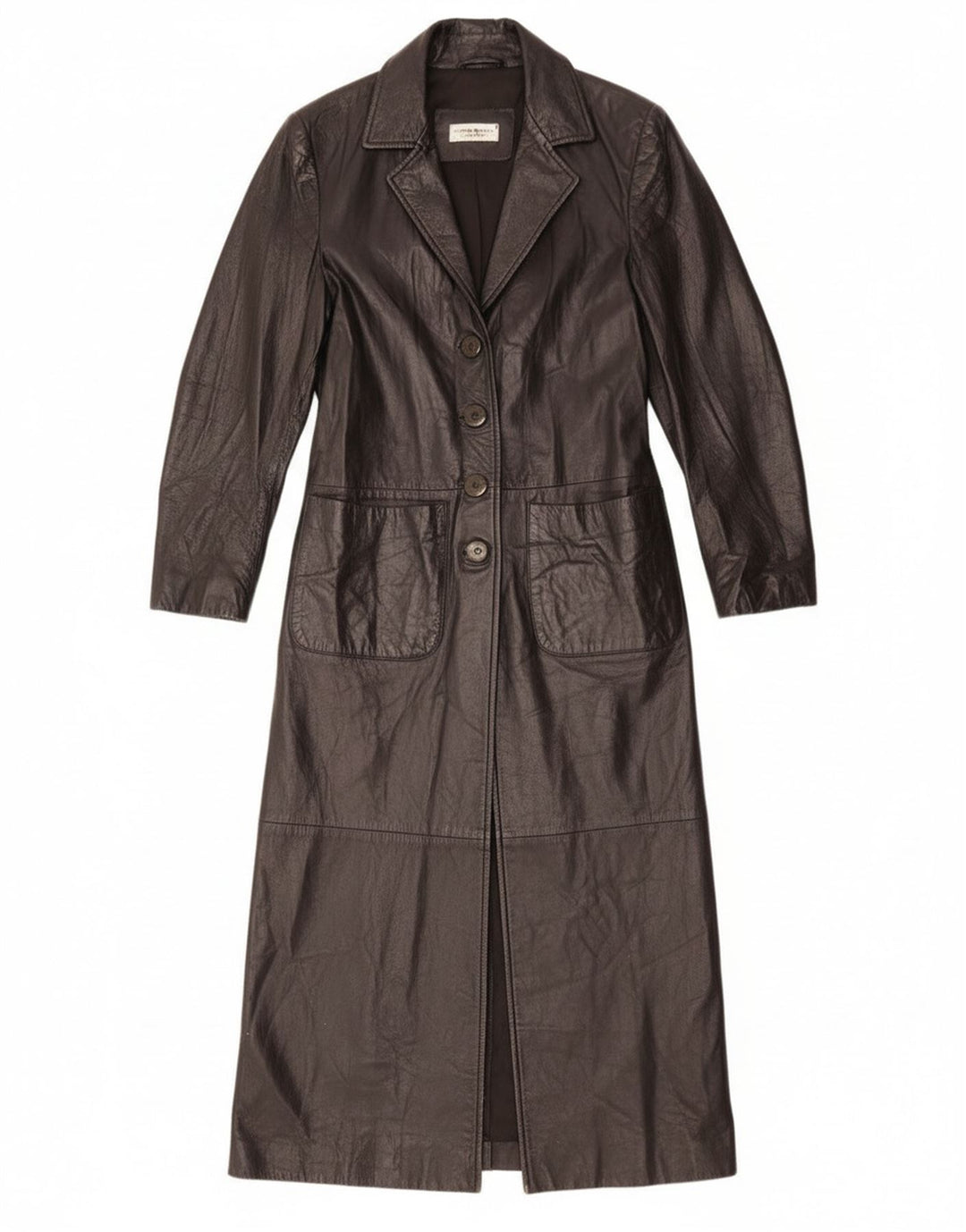 Ashley Brooke Womens Leather Coat UK 10 Small Black Leather